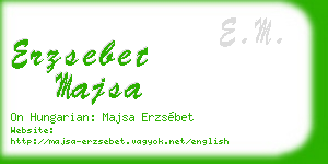 erzsebet majsa business card
